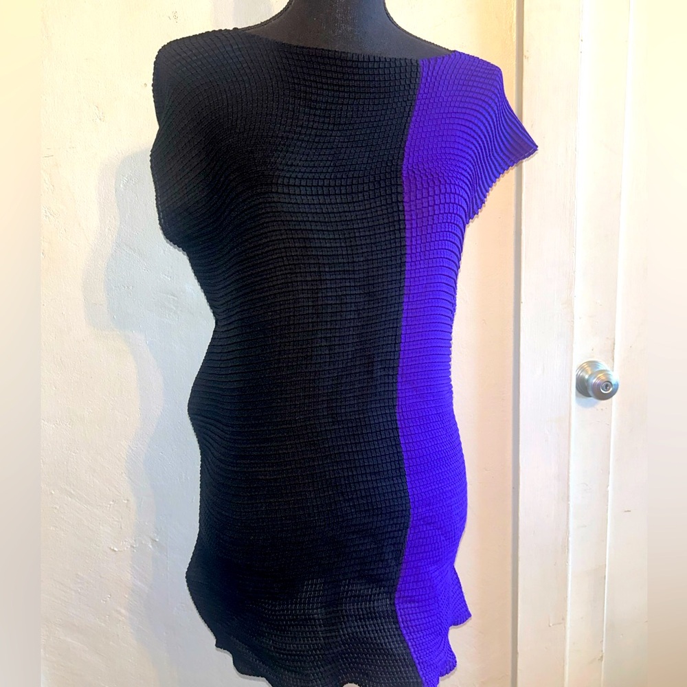 Issey Miyake purple and black top. One size 
Excellent condition